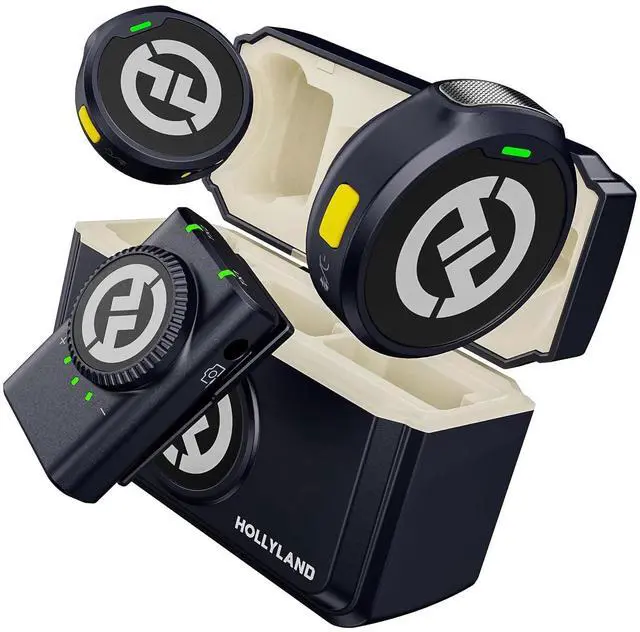 Main image of Hollyland LARK M2 DUO 2-Person Wireless Camera-Mount Microphone System - Universal Compatible (2.4 GHz, Shine Charcoal)