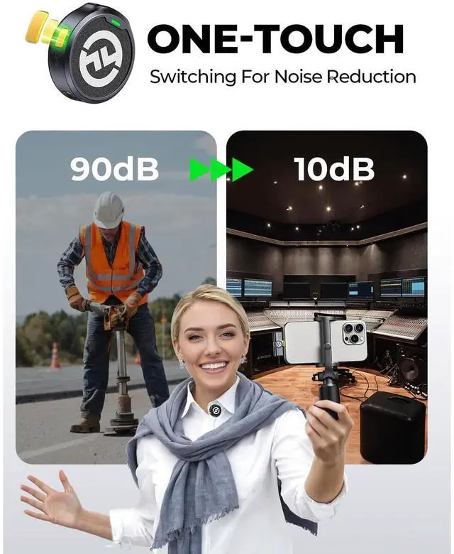 Alt view image 5 of 7 - Hollyland LARK M2 DUO 2-Person Wireless Camera-Mount Microphone System - Universal Compatible (2.4 GHz, Shine Charcoal)