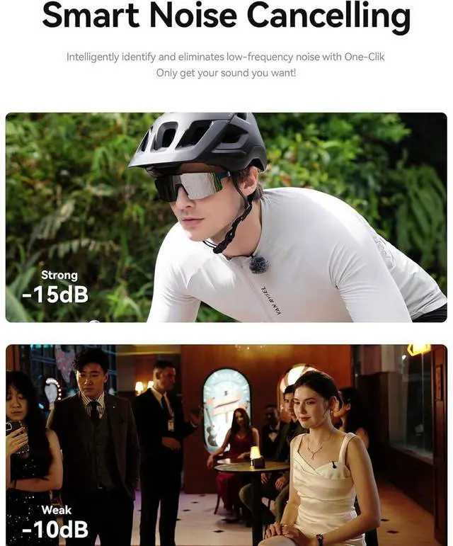 Alt view image 5 of 7 - Hollyland LARK M2S Combo 2-Person Wireless Microphone System with USB-C to Lightning - Universal Compatibility (2.4 GHz, Space Gray)