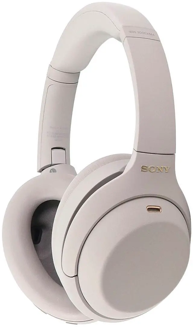 Alt view image 4 of 8 - Sony - WH-1000XM4 Wireless Noise-Cancelling Over-the-Ear Headphones - Silver (WH1000XM4/S)