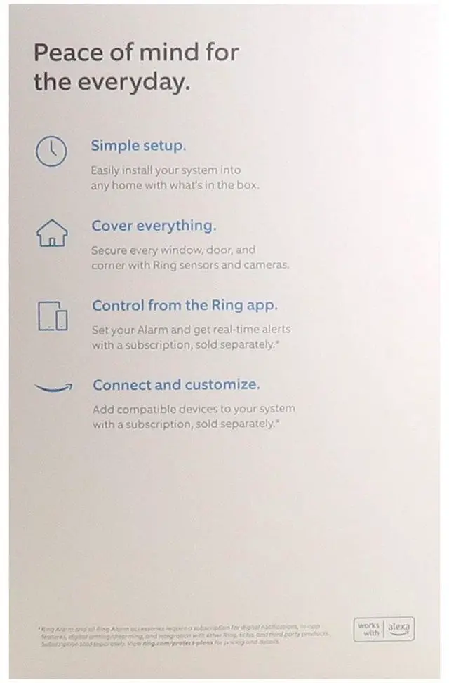 Alt view image 5 of 7 - Ring Alarm 14-Piece Home Security Kit  Wireless System, Works with Alexa and Ring 1080p Video Doorbell (2020 Release, Satin Nickel)