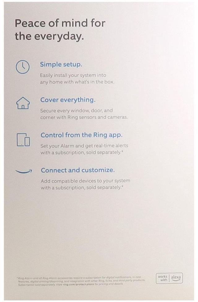 Alt view image 4 of 7 - Ring Alarm 14-Piece Home Security Kit  Wireless System, Works with Alexa and 2x Ring 1080p Video Doorbell (2020 Release, Satin Nickel)