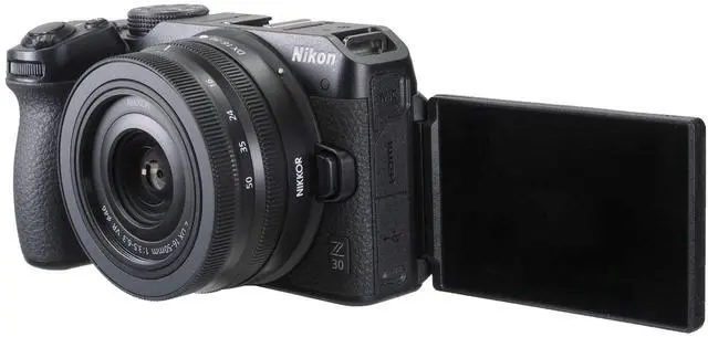 Alt view image 7 of 7 - Nikon Z30 Mirrorless Camera with DX 16-50mm Lens (Black) with Sennheiser Professional MKE 200 Mobile Kit and Transcend 32GB SDXC/SDHC Memory Card