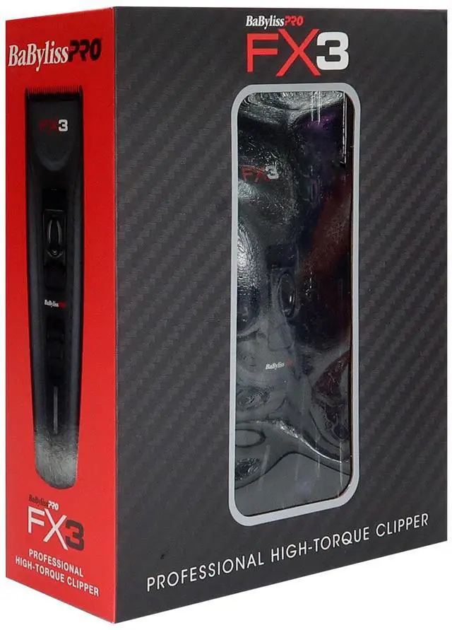 Alt view image 4 of 6 - BaByliss Pro FX3 Black High Torque Cordless Clipper FXX3CB (Black)