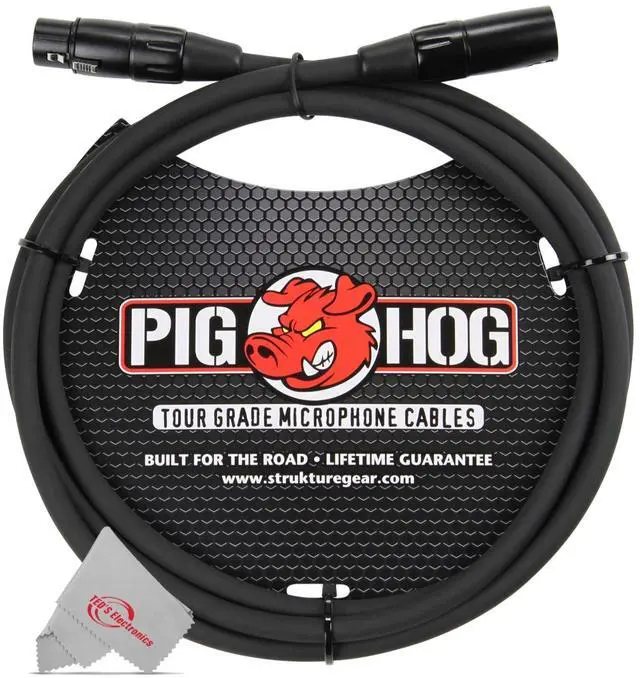 Alt view image 2 of 3 - Pig Hog 8mm XLR Microphone Cable Male to Female 6 Ft Fully Balanced Premium Mic Cable - 5 Units