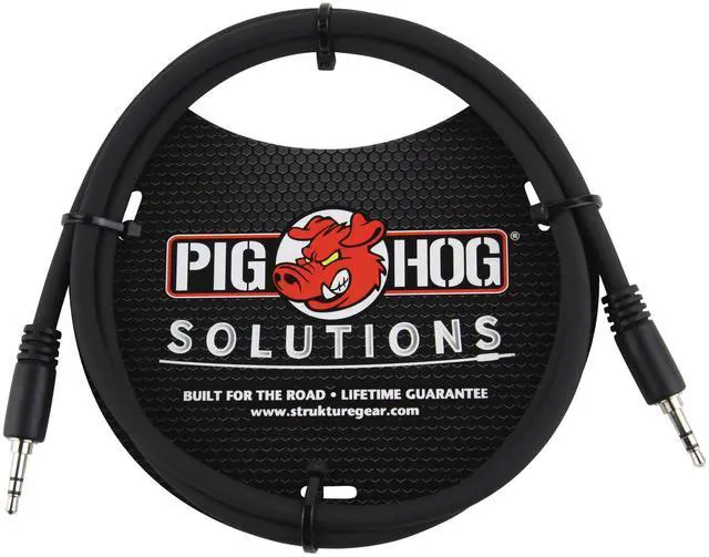 Alt view image 2 of 2 - Pig Hog Solutions 3.5mm TRS to 3.5mm TRS Adapter Cable, 9ft - 5 Units