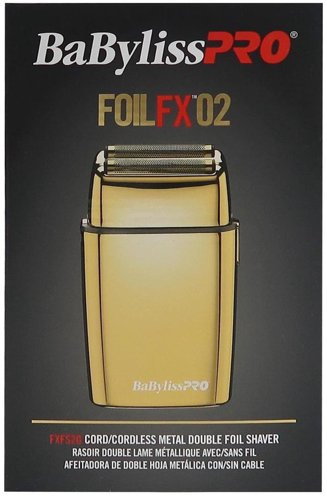 Alt view image 4 of 7 - Babyliss Pro Foil FX02 FXFS2G Cord / Cordless Metal Double Foil Shaver Barber Accessory Bundle