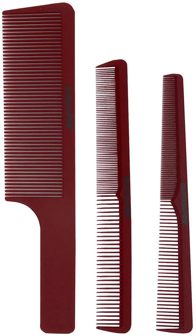 Main image of Babyliss Pro Barberology Comb Set (Clipper, Cutting, Taper Combs) - Red