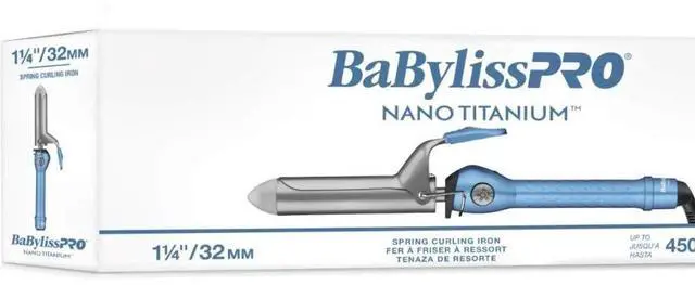 Alt view image 5 of 5 - Babyliss Pro Nano Titanium Digital 1" Flat Iron BNT4095TUC with 1 1/4" Spring Curling Iron BNT125S