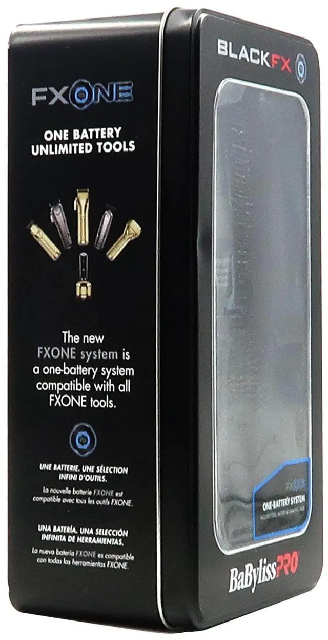 Alt view image 5 of 7 - BaByliss Pro FXONE BLACKFX All-Metal Interchangeable-Battery Clipper FX899MB with Professional Cutting Cape and Comb Set (Clipper, Cutting, Taper Combs)