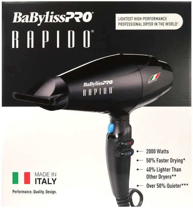 Alt view image 5 of 7 - BaByliss Pro Nano Titanium LIMITED EDITION 1" Digital Flat Iron BNTMB4095TUC with Rapido Nano Titanium Italian Performance Lightest Hair Dryer BRAP1
