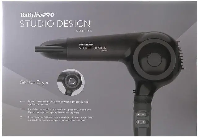 Alt view image 5 of 7 - BaByliss Pro Studio Design Series Sensor Hair Dryer BCI800UC with Porcelain Ceramic Limited Edition 1" Straightening Iron, 1¼" Spring Curling Iron Set BPCPP6UC