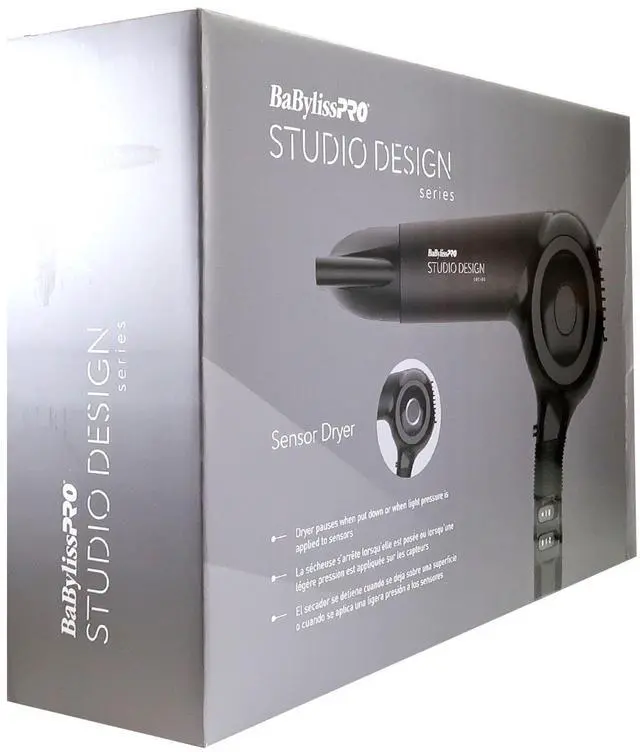 Alt view image 6 of 7 - BaByliss Pro Studio Design Series Sensor Hair Dryer BCI800UC with Porcelain Ceramic Limited Edition 1" Straightening Iron, 1¼" Spring Curling Iron Set BPCPP6UC