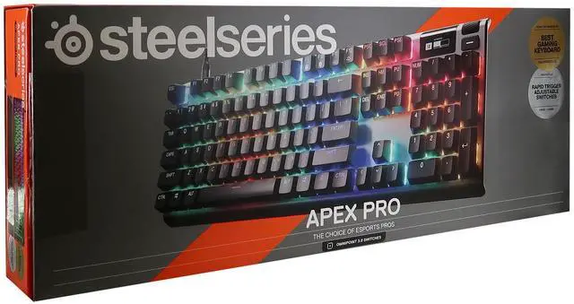 Alt view image 2 of 7 - SteelSeries Apex Pro Full Size Wired OmniPoint Gaming Keyboard Gen 3 with SteelSeries Arctis Nova 5 Wireless Gaming Headset