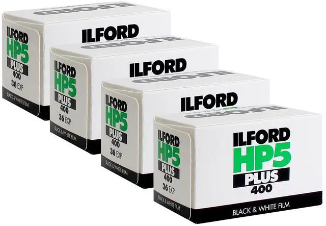 Main image of Ilford HP5 Plus Black & White Negative Film 35mm Roll Film, 36 Exposures - 4 Pack