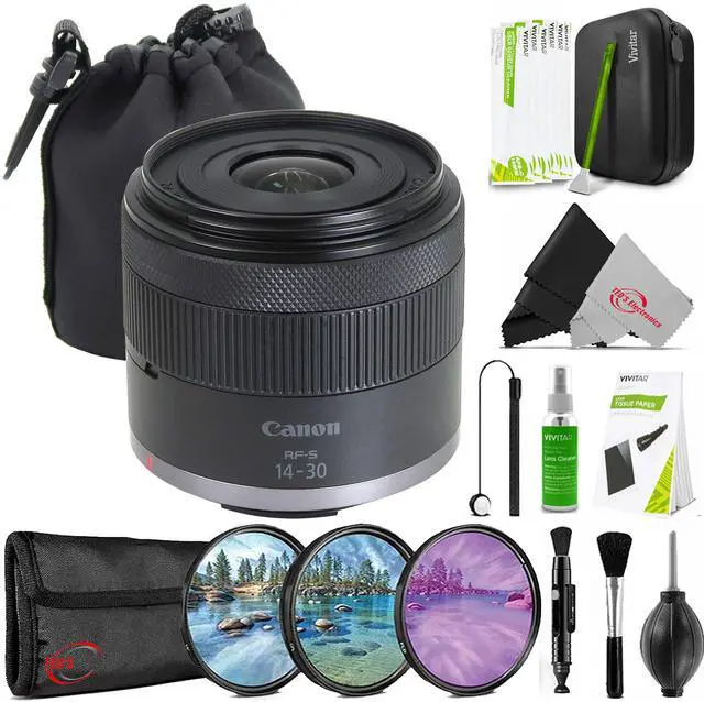 Main image of Canon RF-S 14-30mm f/4-6.3 IS STM PZ Lens (Canon RF) Basic Lens Accessory Bundle