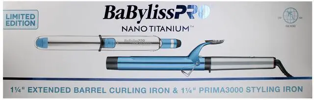 Alt view image 6 of 7 - BaByliss Pro Prima3000 1¼" Styling Iron & 1¼" Extended Barrel Curling Iron Combo BNTPP54UC
