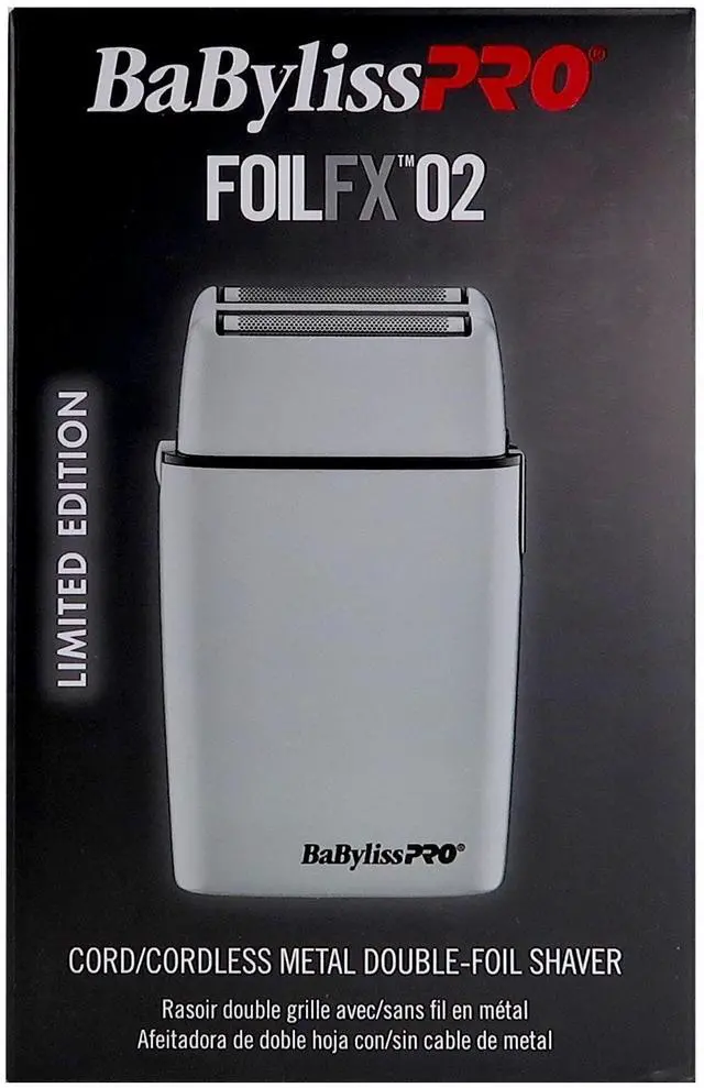 Alt view image 5 of 7 - BaByliss Pro LIMITED EDITION Cordless Metal Double Foil Shaver (Gray) FXFS2GY