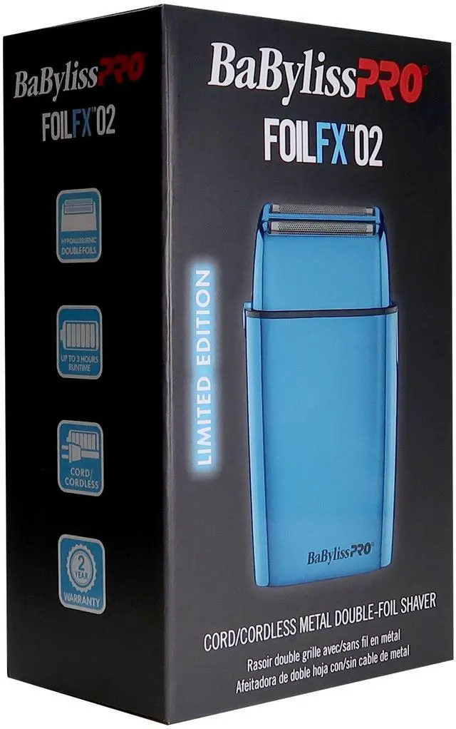 Alt view image 4 of 6 - BaByliss Pro LIMITED EDITION Cordless Metal Double Foil Shaver (Blue) FXFS2BL with Barberology Comb Set (Clipper, Cutting, Taper Combs) - Red