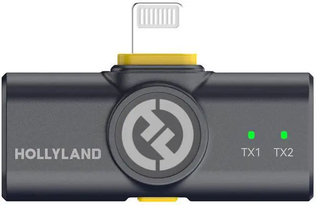 Alt view image 4 of 7 - Hollyland LARK M2 Wireless Lavalier Microphone with Lightning Plug (Duo,Shine Charcoal) and 2x Professional Lavalier Condenser Microphone