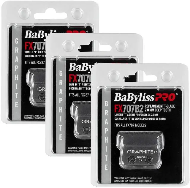 Main image of BaByliss PRO Deep Tooth Graphite Replacement Blade BB-FX707B2- 3 Unit