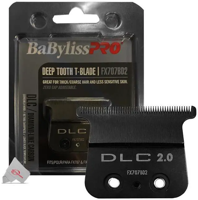 Alt view image 2 of 4 - Babyliss Pro DLC 2.0MM Deep Tooth T-Blade FX707BD2 - 3 Packs