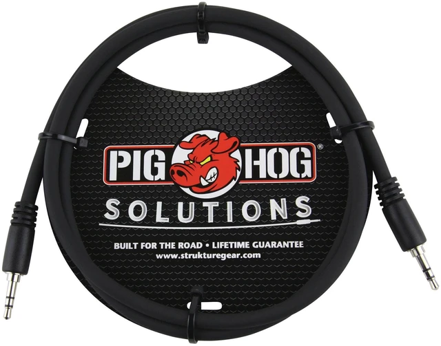 Alt view image 2 of 2 - 10x Pig Hog Solutions 3.5mm TRS to 3.5mm TRS Adapter Cable, 6ft