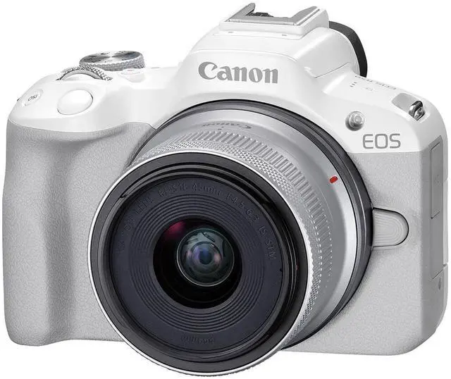 Alt view image 7 of 13 - Canon EOS R50 Mirrorless Camera with RF-S 18-45mm f/4.5-6.3 IS STM Lens, White