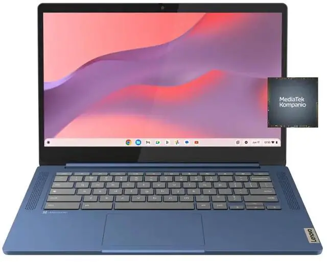 Main image of Lenovo IdeaPad Slim 3 Chromebook 14" Full HD Laptop - MediaTek Kompanio 520 - 4GB Memory - 64GB eMMC (Abyss Blue)