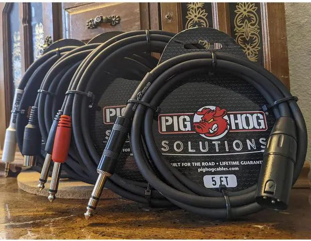 Alt view image 3 of 3 - Pig Hog Solutions 25' Balanced Cable with TRS(M) to XLR(M) Connector