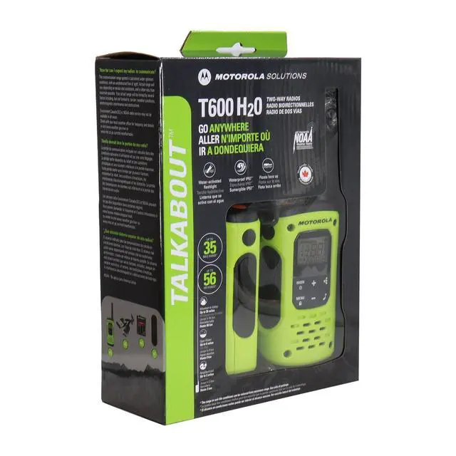 Alt view image 4 of 5 - Motorola Talkabout T600 H2O 35-Mile Waterproof Two-Way Radios (Green) - 3 Pack