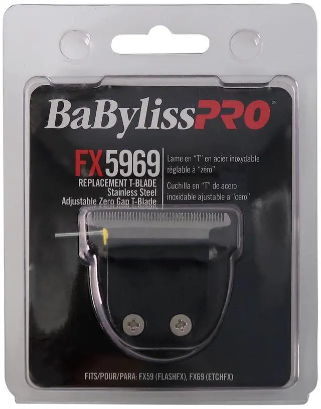 Alt view image 5 of 7 - BaByliss Pro Barberology FlashFX / EtchFX Replacement Blade with Fade Brush and 9" Comb Black