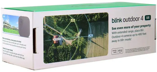 Alt view image 4 of 7 - 3x Blink Outdoor 4 XR Wireless Security Camera, 400 Feet of Extended Range (Sync Module XR included) - 2 Cameras