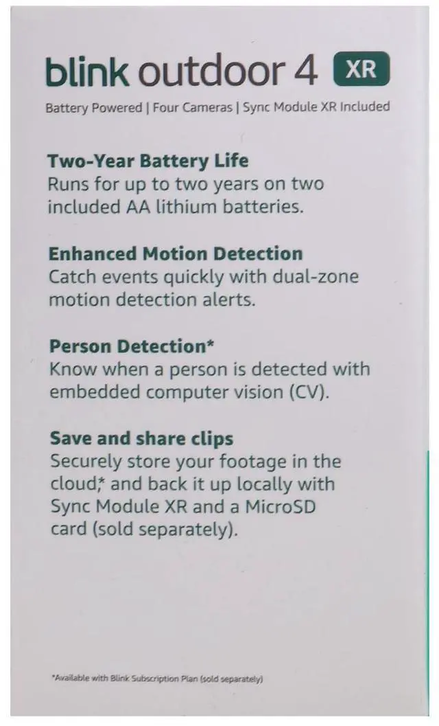 Alt view image 5 of 7 - 2x Blink Outdoor 4 XR Wireless Security Camera, 400 Feet of Extended Range (Sync Module XR included) - 4 Cameras