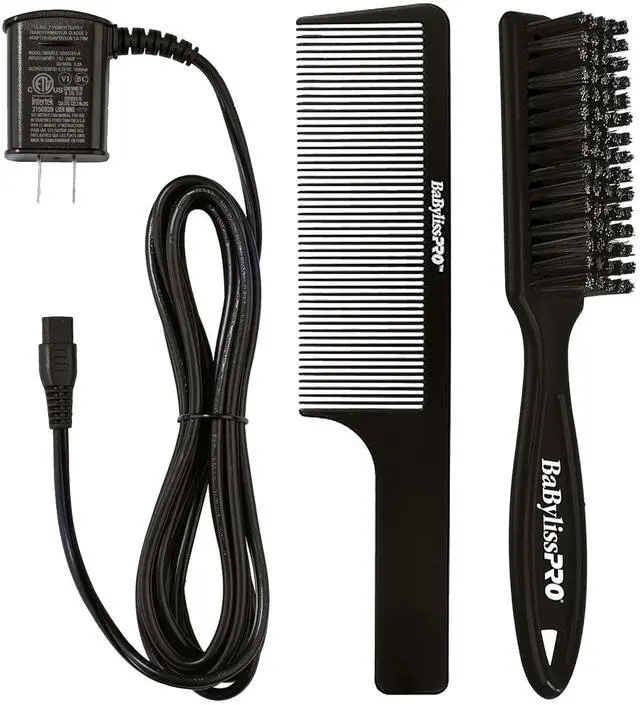 Main image of Babyliss Pro Foil Shaver Replacement Power Cord Charger For FXFS2 Double Foil Shaver with Fade Brush and 9" Comb