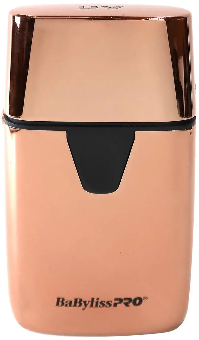 Alt view image 2 of 7 - BaByliss Pro LIMITED EDITON UVFOIL UV-Disinfecting Metal Double Foil Shaver FXLFS2RG (Rose Gold) with Fade Brush and 9" Comb
