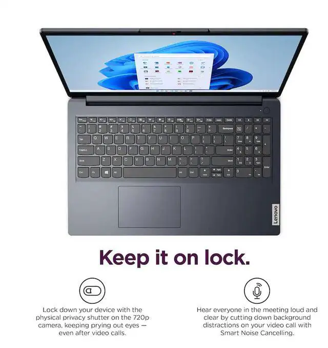 Alt view image 4 of 7 - Lenovo Ideapad 1i 15.6" Full HD Touchscreen Laptop Intel Core i5-1334U - 16GB Memory, 512GB SSD (Abyss Blue) with Splash Proof Laptop Bag and Cables