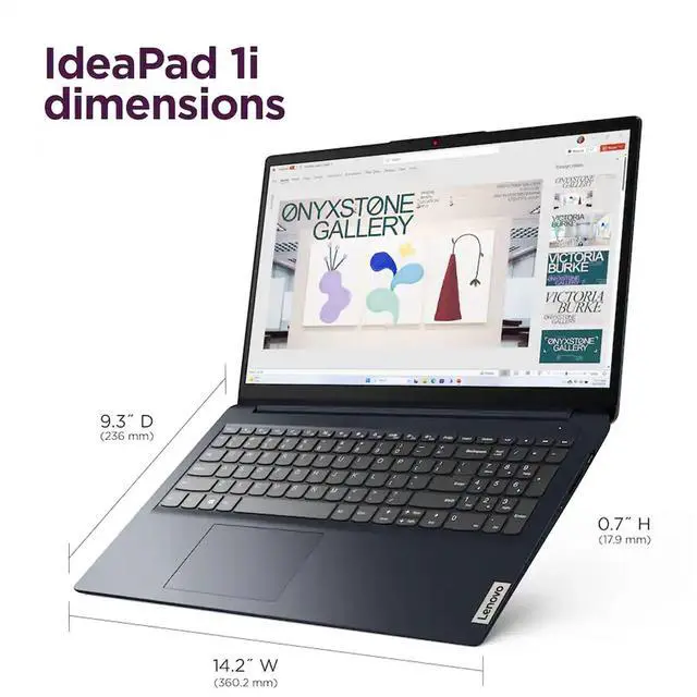Alt view image 6 of 7 - Lenovo Ideapad 1i 15.6" Full HD Touchscreen Laptop Intel Core i5-1334U - 16GB Memory, 512GB SSD (Abyss Blue) with Splash Proof Laptop Bag and Cables