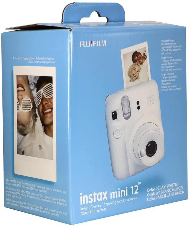 Alt view image 6 of 15 - Fujifilm Instax Mini 12 Instant Camera - Clay White
