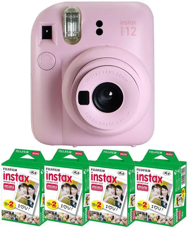 Main image of FUJIFILM INSTAX MINI 12 Instant Film Camera (Blossom Pink) with 4x Fujifilm 2x10 Film Mini Instax Film Pack