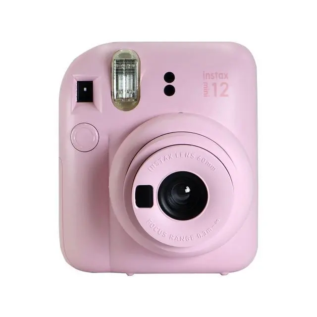 Alt view image 2 of 7 - FUJIFILM INSTAX MINI 12 Instant Film Camera (Blossom Pink) with 2x Fujifilm 2x10 Film Mini Instax Film Pack and Panasonic Alkaline 2 "AA" Batteries