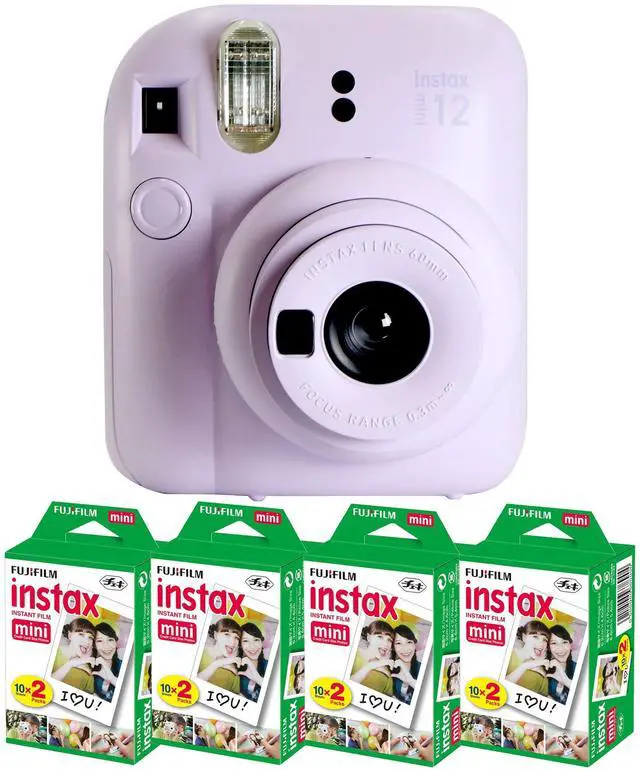 Main image of FUJIFILM INSTAX MINI 12 Instant Film Camera (Lilac Purple) with 4x Fujifilm 2x10 Film Mini Instax Film Pack