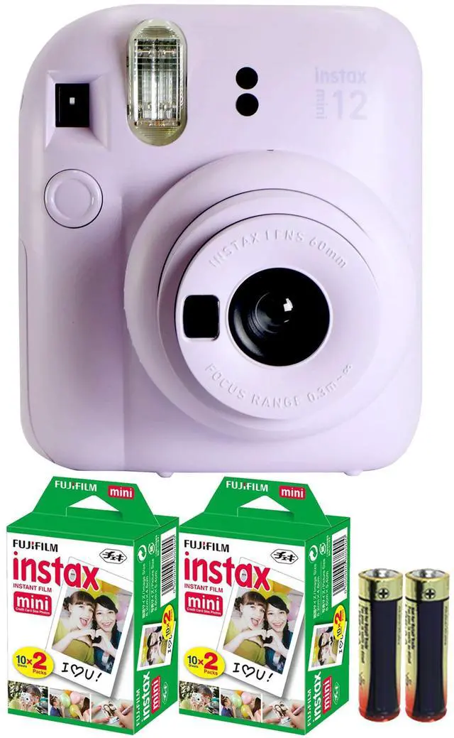 Main image of FUJIFILM INSTAX MINI 12 Instant Film Camera (Lilac Purple) with 2x Fujifilm 2x10 Film Mini Instax Film Pack and Panasonic Alkaline 2 "AA" Batteries