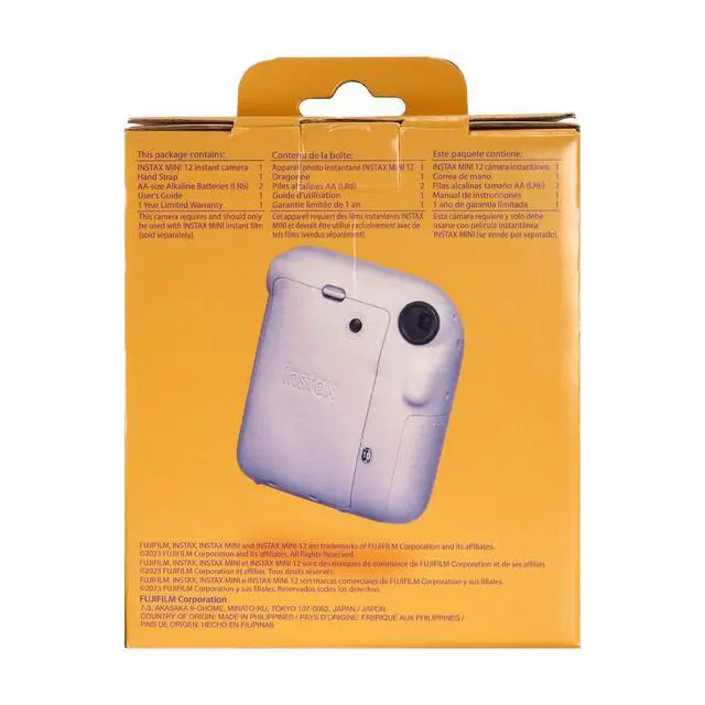 Alt view image 7 of 7 - FUJIFILM INSTAX MINI 12 Instant Film Camera (Lilac Purple) with 3x Fujifilm 2x10 Film Mini Instax Film Pack Bundle