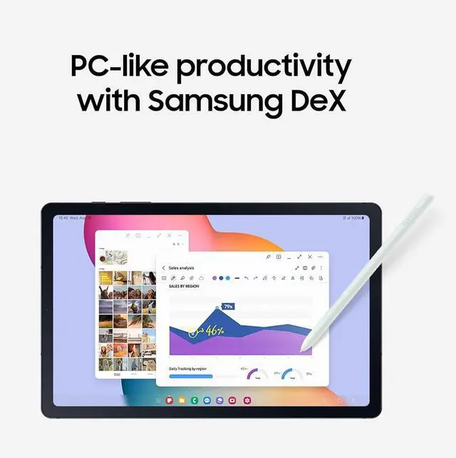 Alt view image 7 of 9 - SAMSUNG Galaxy Tab S6 Lite (2024) 10.4" 64GB WiFi Android Tablet, S Pen Included, Gaming Ready, Long Battery Life, Slim Metal Design, Expandable Storage, US Version, Mint