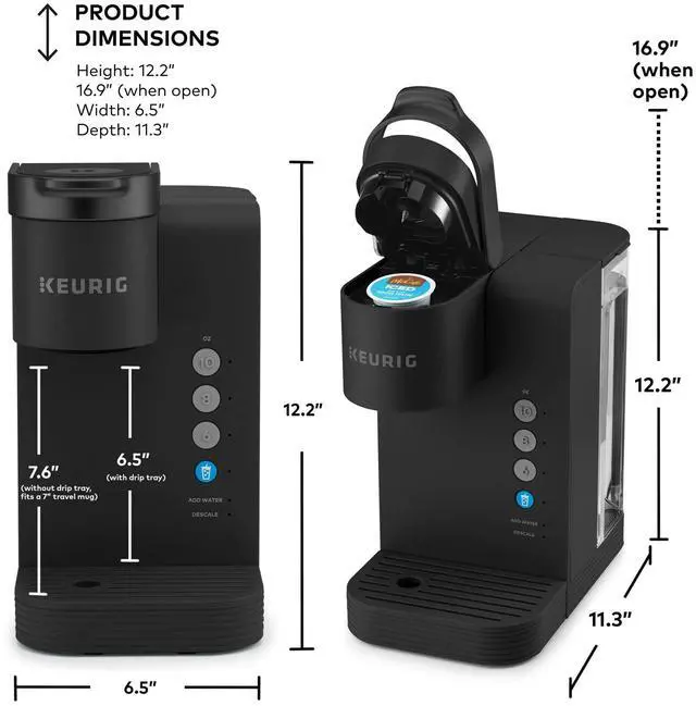 Alt view image 7 of 7 - Keurig K-Express Essentials Single Serve K-Cup Pod Coffee Maker, Black