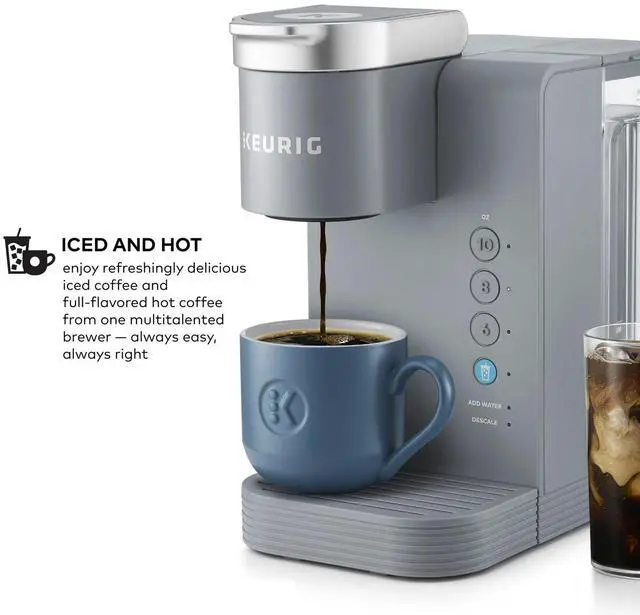 Alt view image 2 of 7 - Keurig K-Express Essentials Plus, Iced and Hot Single-Serve K-Cup Pod Coffee Maker, Gray