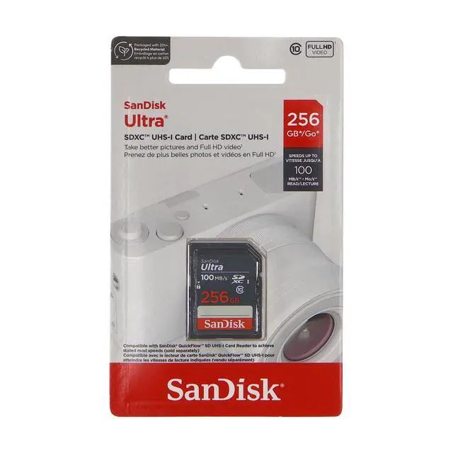 Alt view image 2 of 3 - 3x SanDisk Ultra 256GB UHS-I 100MB/s Class 10 SDXC Memory Card