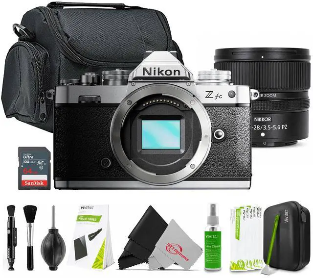 Main image of Nikon Z fc Mirrorless Digital Camera with NIKKOR Z DX 12-28mm f/3.5-5.6 PZ VR Lens Accessory Bundle