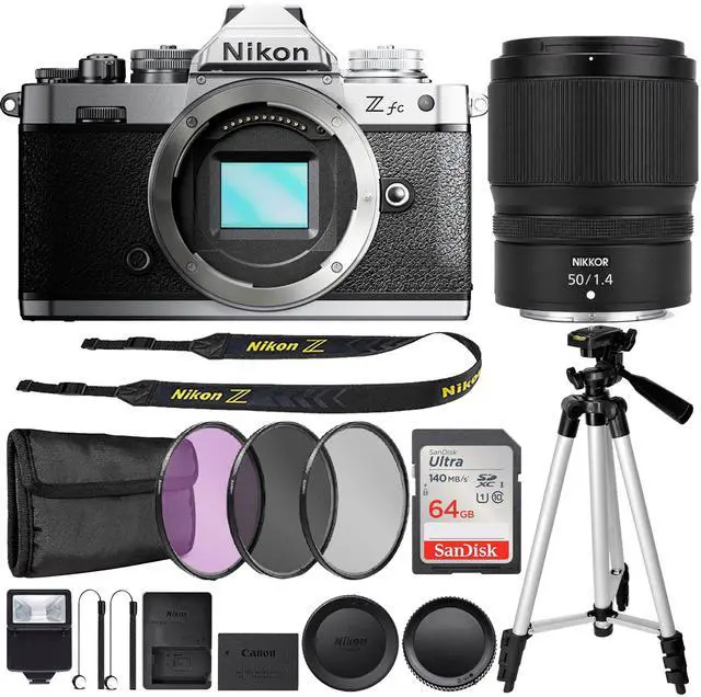 Main image of Nikon Z fc Mirrorless Digital Camera with NIKKOR Z 50mm f/1.4 Lens Complete Photography Bundle